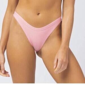 L*Space Foley Bitsy Ribbed Bikini Bottom Crystal Pink Small NWT